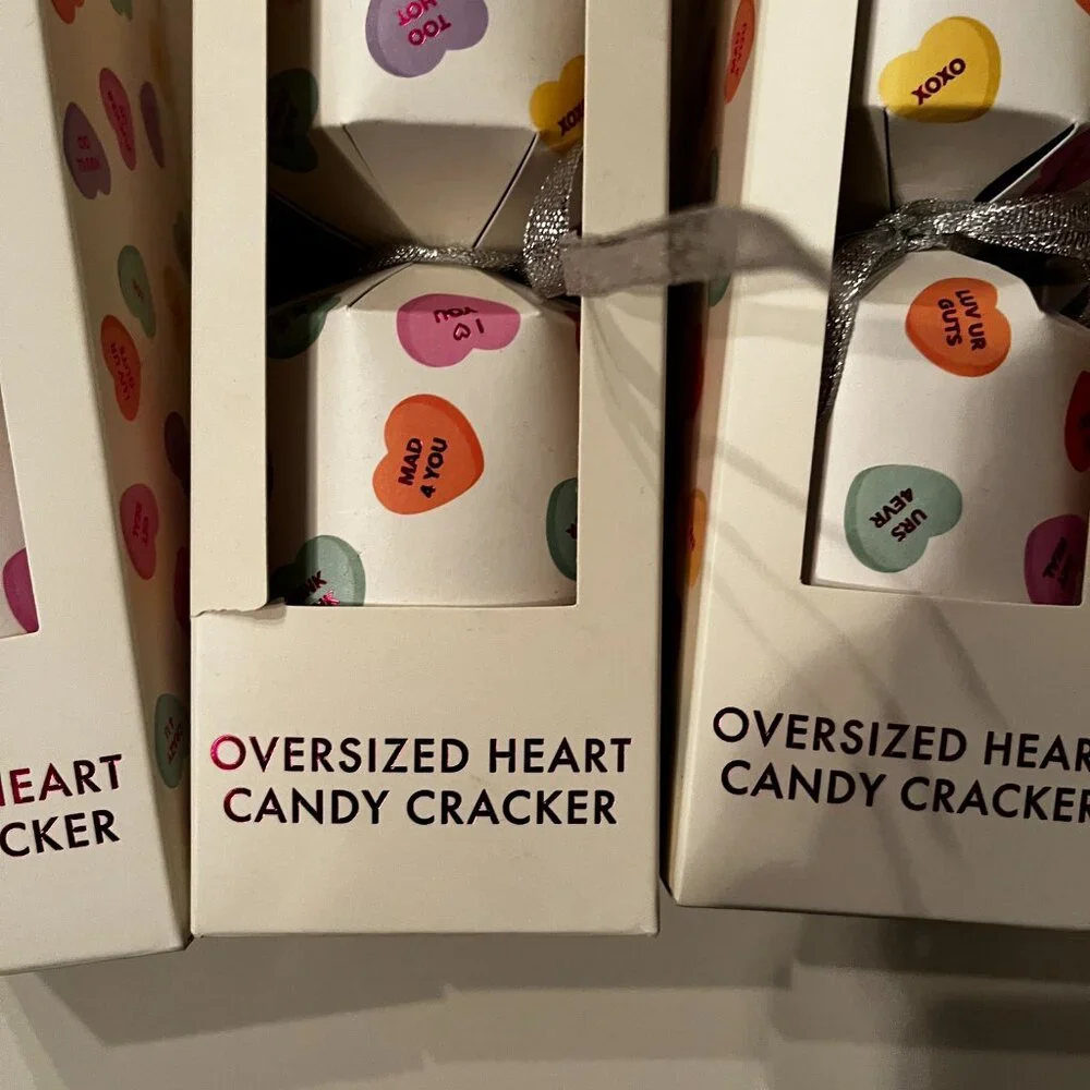 Valentine Conversation Heart Crackers Set of 3 by Paper‎ Source (New)